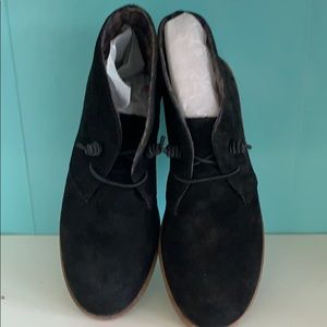 Lucky Brand Black Suede Ankle Booties Size 5M